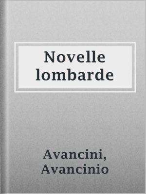 cover image of Novelle lombarde